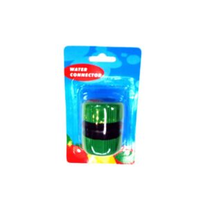 Green plastic water connector in a blue blister-pack display labeled 'Water Connector'.