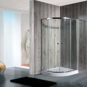 Vandað Bozz Sturtuhorn rúnað 80x80x195cm