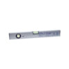 Metal spirit level (long silver ruler) with bubble vial for leveling surfaces