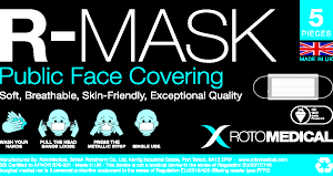 Andlitsgrímur 5 stk. í pakka R-Mask