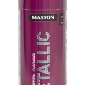 Maston metallic purple spray paint can with white cap and 'METALLIC' label