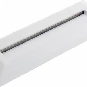 Vegg- / tröppuljós  hvítt ferkantað.  3W