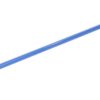 Blue floor scraper with a long handle and rectangular metal blade used for scraping floors of debris or adhesive.