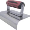 Wide drywall finishing trowel with a red-and-black grip handle marked 'Marshalltown'