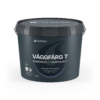 81046_01 - Múrbúðin Close-up of a dark gray paint bucket lid displaying the Hagmans logo and the label 'Väggfärg 7'.
