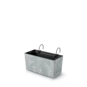 Blómapottur hangandi ljós grár 395x185x195mm