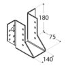 WB 37 Stauraskór 140x180x75x2,0mm - Image 2