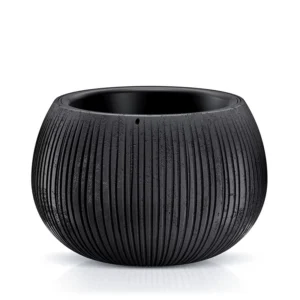 Blómapottur Beton bowl svört steypuáferð 3,9l