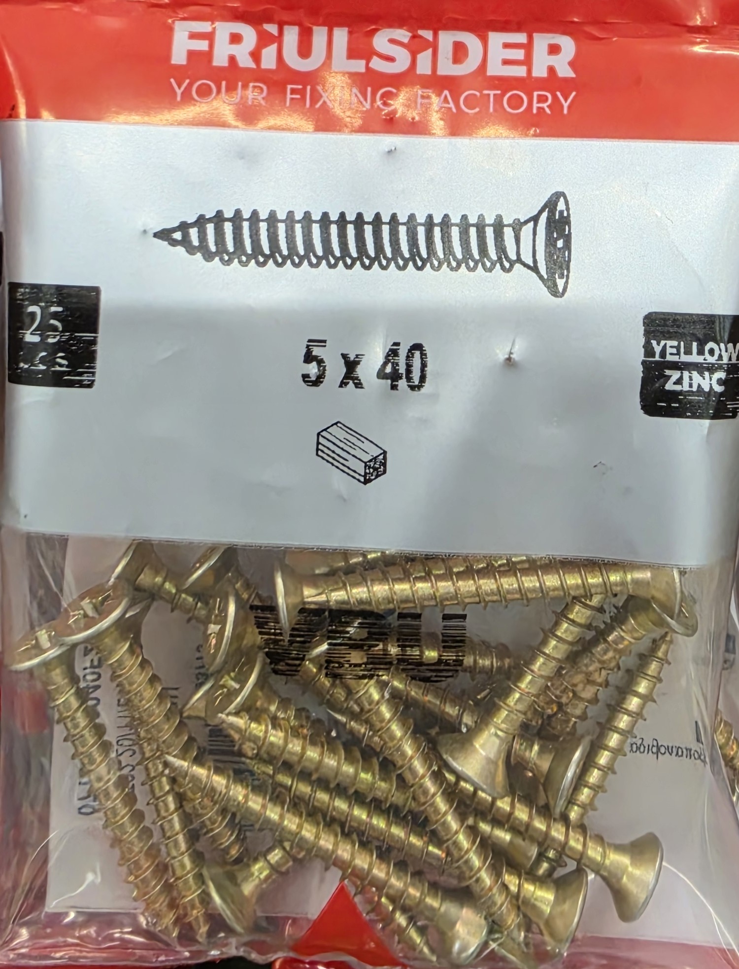 TRÉSKRÚFA UZ 4,5 X 40 - 25 STK