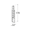 DMX LK2 Sperruvinkill 170x32x2mm hægri - Image 2