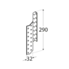 DMX LK7 Sperruvinkill 290x32mm vinstri - Image 2