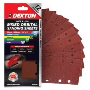 Dekton sandpappír 90x230mm- 12stk - 40-60-80-120