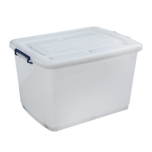 PLASTKASSI MEÐ HJÓLUM OG LOKI - 150L