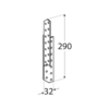 DMX LK8 Sperruvinkill 290x32mm hægri - Image 2
