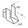 WB 37 Stauraskór 140x180x75x2,0mm - Image 2