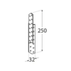 DMX LK6 Sperruvinkill 250x32x2mm hægri - Image 2