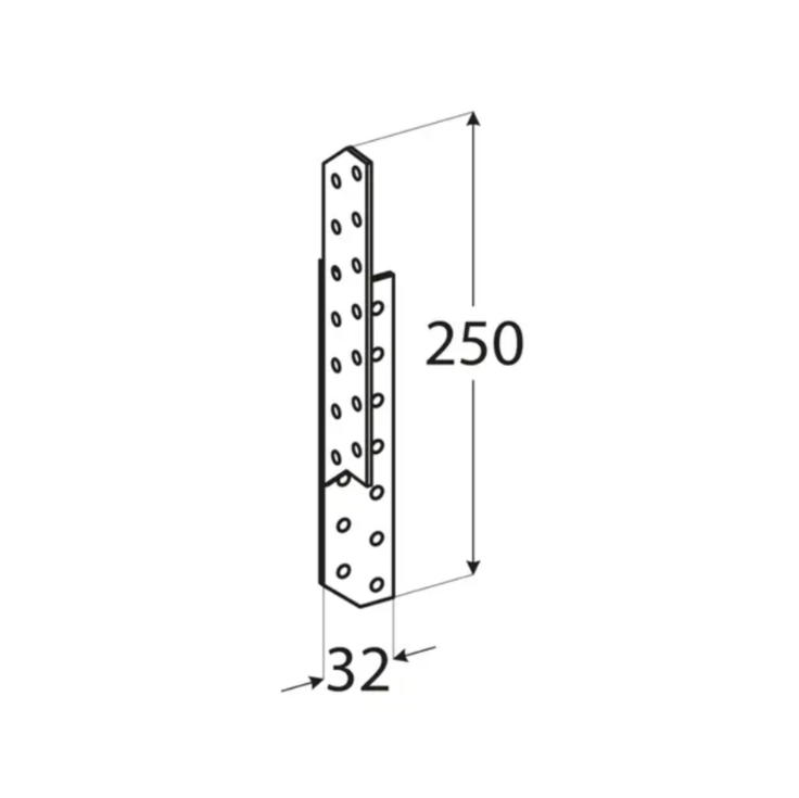 DMX LK6 Sperruvinkill 250x32x2mm hægri - Image 2