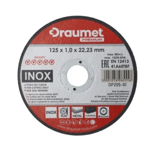 Skurðarskífa stál PREMIUM 125x1.0x22mm